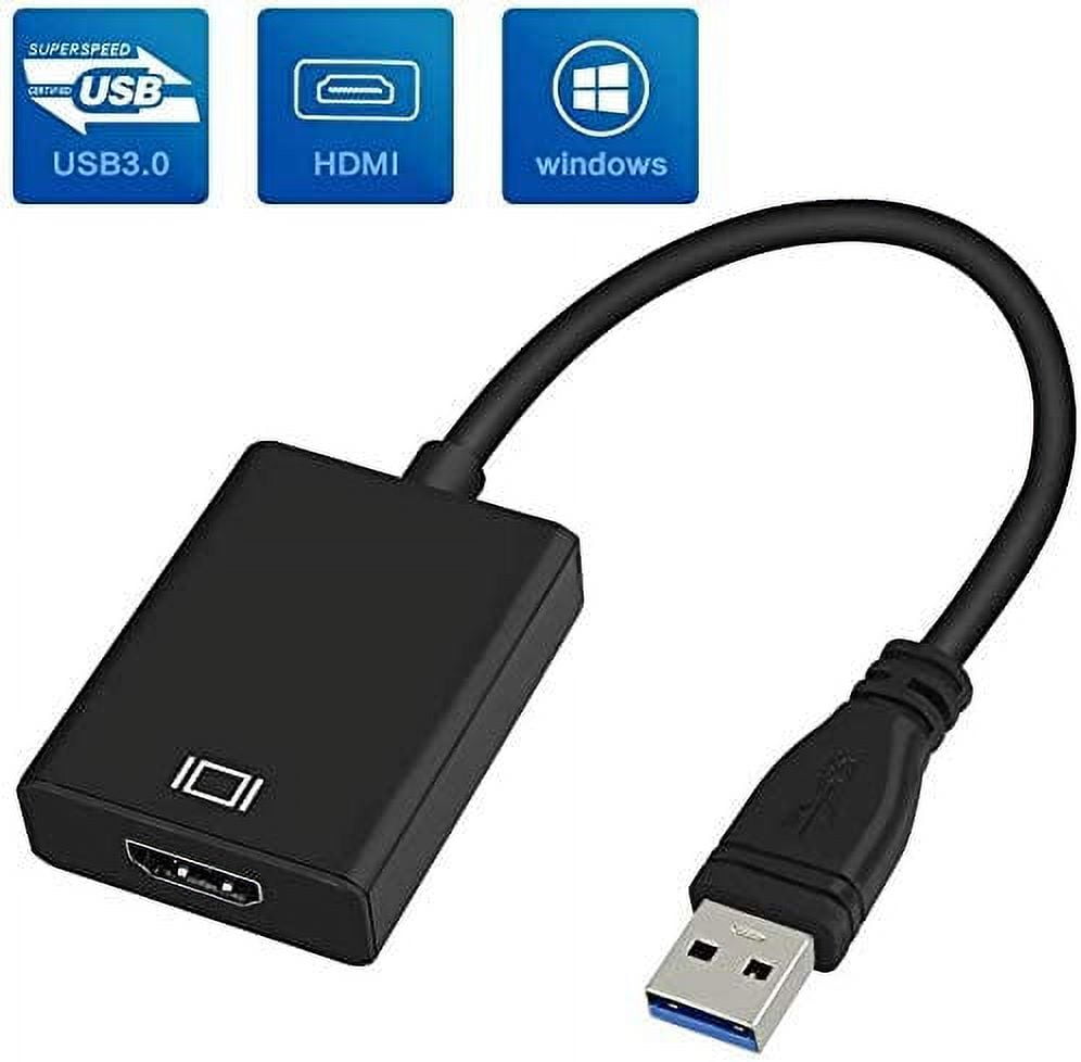 USB to HDMI, USB 3.0 to HDMI Adapter with HD 1080P, Video Audio ...