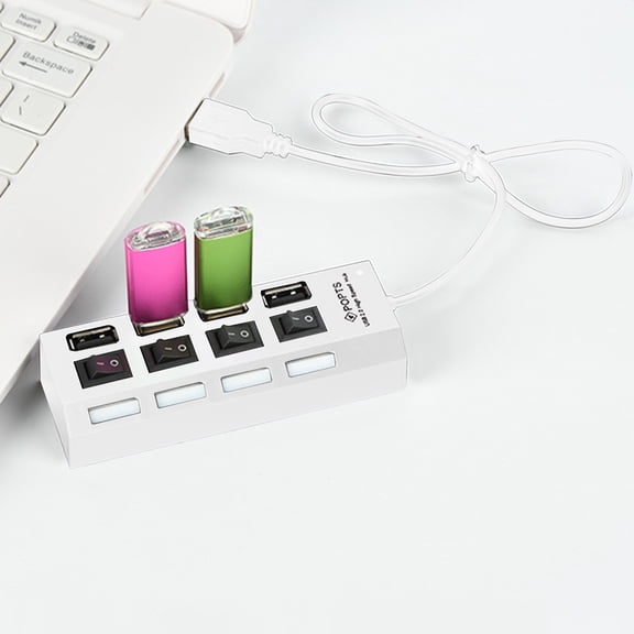 USB HUB 2.0 4 Port Multiple Expander With Multi USB Splitter Hub Use Power Adapter Computer Accessorie