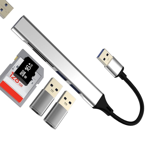 USB HUB SD Micro SD Card Reader USB OTG 3.0 Adapter (5in1)Thunderbolt Laptop PC Macbook Extension Docking Station Transfer Portable Camera TF Slot Memory External Flash Drive Keyboard Mouse Connector