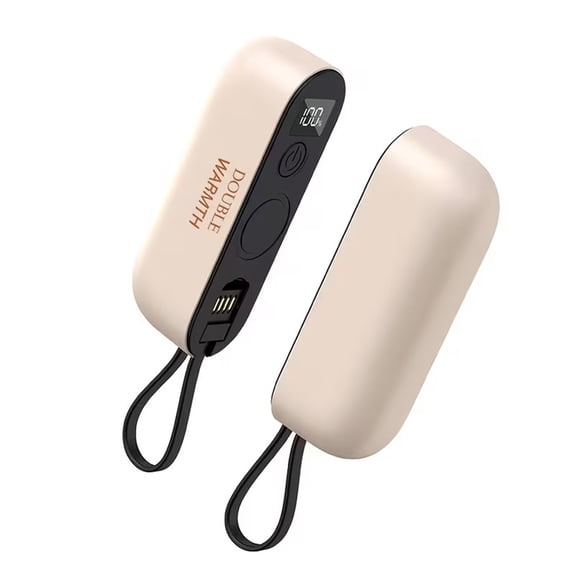 USB Hand Warmer Portable 2-in-1 Rechargeable - Quickin 3 Seconds, Adjustable Heat Settings, 3000mAh Battery, Magnetic Detachable Design, Outdoor Use