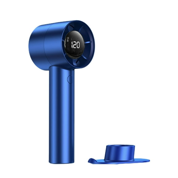 USB Handheld Fan 120 Speeds - 6.2in Rechargeable Mini Desktop Fan with Reversible Base, 5000mAh Folding Portable Fan for Office/Bedroom (Blue)​