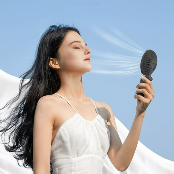 USB Handheld Fan,Portable Folding Mini Fan,Hangable Umbrella Blower,Rechargeable Standing Fan,Compact Personal Cooler,3 Blade Design,Office Travel Companion,Multi-Scene Use Holiday Gifts