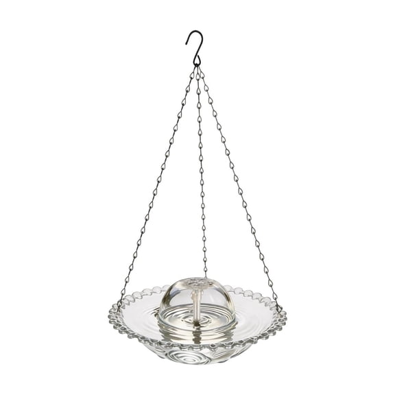 USB Hanging Bird Bath Fountain with Pump, Hanging Bird Baths for Outdoors Electric Clear Decorative, Water Fountain for Yard Pathway Driveway Patio Balcony Lawn Garden Backyard