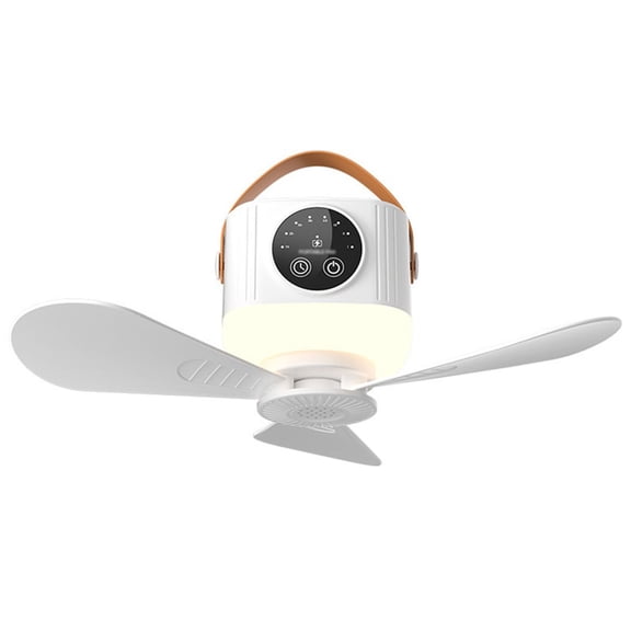 USB Hanging Fan Lamp for Outdoor Camping Car And Dormitories 4 Speed Setting And Timer Option