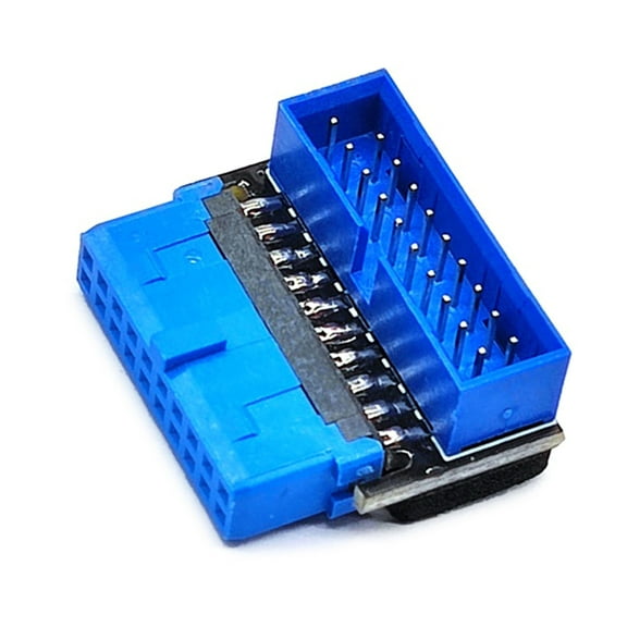 USB Header Adapter USB3.2 GEN1 19Pin/20Pin Sockets 90 Degree Steering Elbow Converter Adapter For Desktop Motherboards
