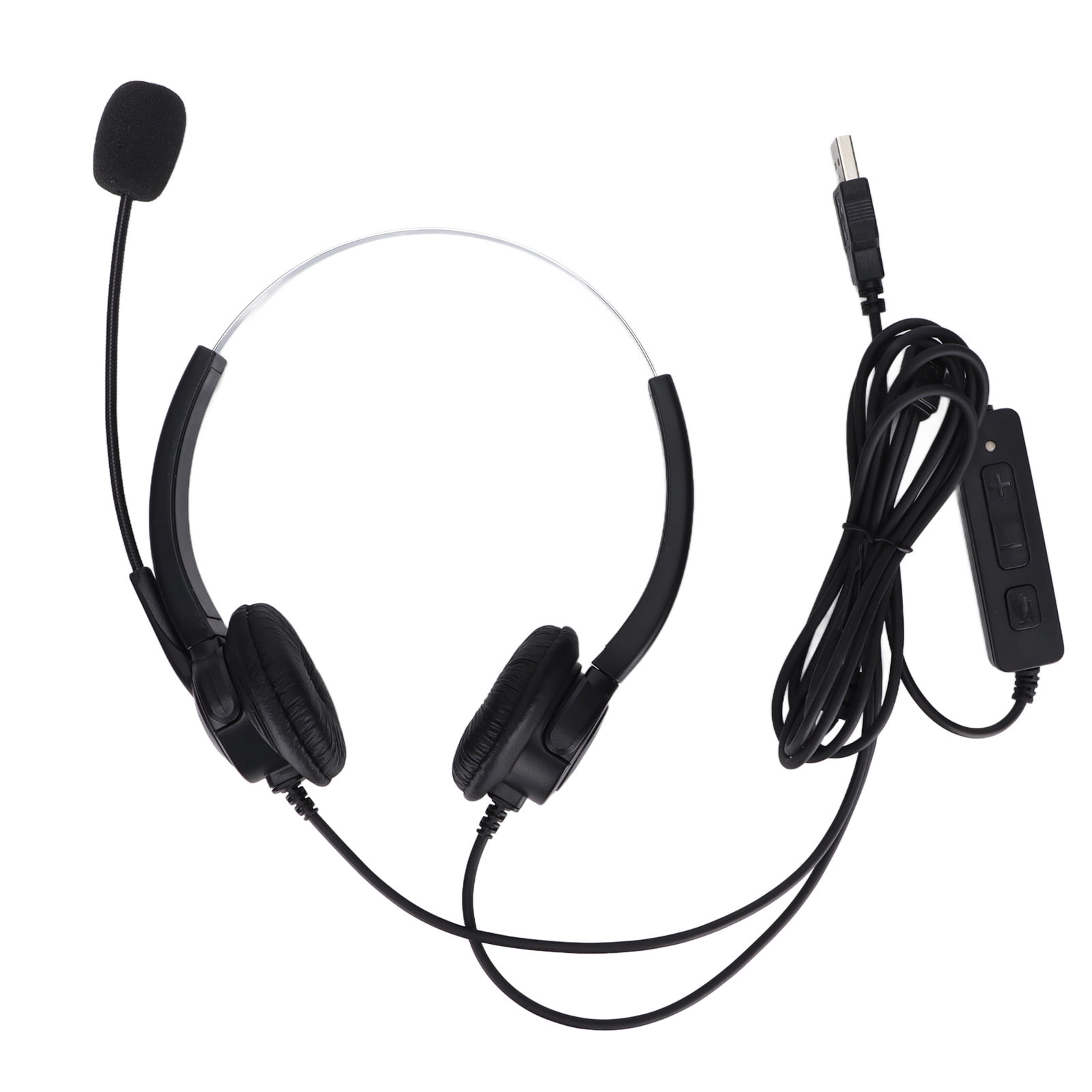 USB Headset Call Center Headset for Meetings Skype Phone Video Conferencing Virtual Learning Online Teaching Walmart