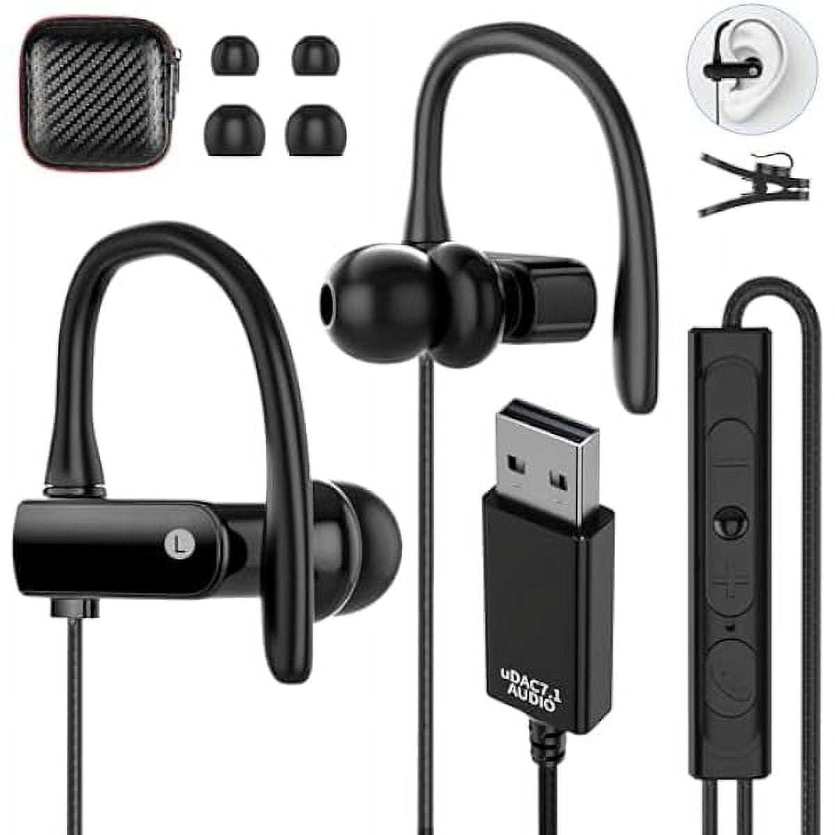 USB Headset With Noise Cancelling Mic - Wired Computer Headphones With USB-C & USB-A For Office & Calls