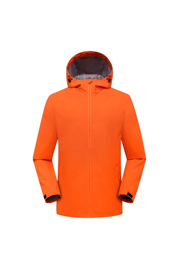 USB Heated 3-in-1 Jacket for Men & Women, Windproof Water Resistant Lightweight Hiking Coat w/Removable Hood, All Season Cold Weather Gear