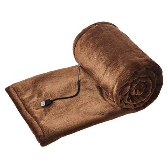 USB Heated Blanket Battery Operated Portable Flannel Heating Blanket - Electric Throw Washable Heated Blanket Cordless for Camping Winter, A