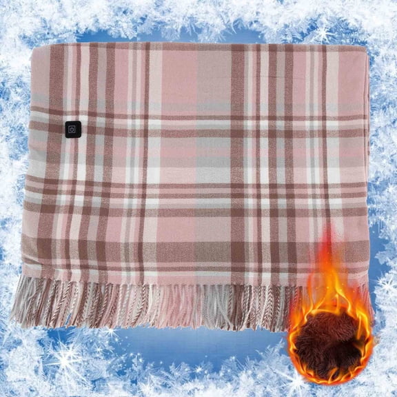 USB Heated Blanket, Heated Throw Blanket, USB Throw Blanket with Zipper, Wearable Portable Throw Wrap, Quicks Heating, Convenient to Use(A)