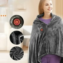 USB Heated Blanket Shawl,Wearable Electric Blanket with 3 Heating Levels Heated Electric Throw Blanket,Wearable Portable Throw Poncho Wrap for Shoulder and Neck, Machine Washable, 59*33 inch