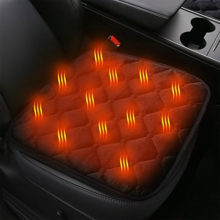 USB Heated Car Seat Cushion with Back Heating and Ventilation - Adjustable Temperature, Auto On/Off, and Slip-Resistant Base for Winter Driving