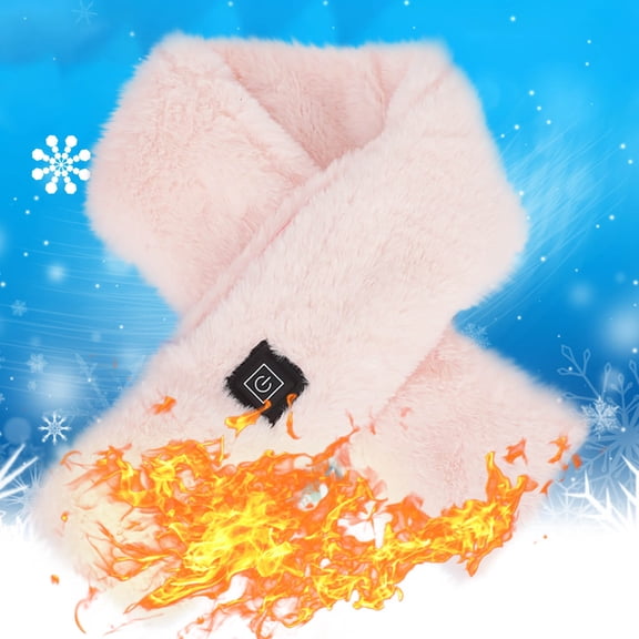 USB Heated Christmas Scarf, Winter Neck Protection Wrap with Built-in Heating Pad for Office, Outdoor Travel, and Cold Weather Use