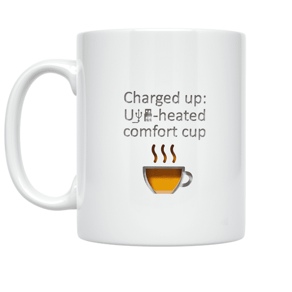 USB Heated Comfort Cup - Tech Enthusiast - 11 oz Ceramic Coffee Mug
