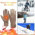 thumbnail image 1 of USB Heated Cycling Gloves for Winter, Rechargeable Battery Powered Warm Touchscreen Gloves, Windproof and Water-Resistant for Outdoor Sports, Motorcycling and Driving, 1 of 4