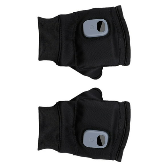 USB Heated Fingerless Gloves for Women Men Windproof Winter Warm Knitted Glove