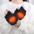 thumbnail image 1 of USB Heated Gloves Fingerless for Men and Women, Winter Warm Heating Gloves Full & Half Hands Warmer Adjustable Temperature, Electric Gloves Washable Knitted Laptop Touchscreen Gloves, 1 of 6