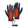 thumbnail image 1 of USB Heated Gloves for Men & Women, Rechargeable Battery Pack Powered Winter Heating Mittens, Waterproof Touchscreen Compatible for Driving, Cycling, Hunting, Hiking in Cold Weather M Navy, 1 of 8