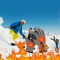 USB Heated Gloves for Men and Women Rechargeable Battery Powered Heating Winter Ski Gloves Touchscreen Waterproof Thermal Warm Snow Motorcycle Riding Cycling
