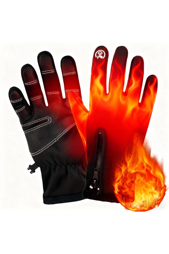 USB Heated Gloves Men Women, Rechargeable Waterproof Winter Mittens, Touchscreen Cold Weather Gloves, for Driving Cycling Skiing Hunting Hiking