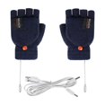 thumbnail image 1 of USB Heated Gloves Plush Fingerless Gloves for Women Men Rechargeable Electric Touchscreen Gloves Heating Mittens for Winter Cold Weather Outdoor Working Hiking Cycling, 1Pc(Black,7.8x4.3"), 1 of 6