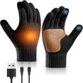 thumbnail image 1 of USB Heated Gloves with Touchscreen Compatibility, Windproof Warm Knitted Design for Driving and Outdoor Activities, Non-Slip Grip for Winter Sports and Daily Commute, 1 of 3