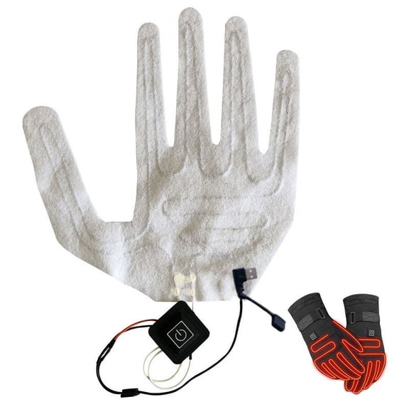USB Heated Gloves Winter Warm Five-Finger Gloves Heating Pad Electric Heating