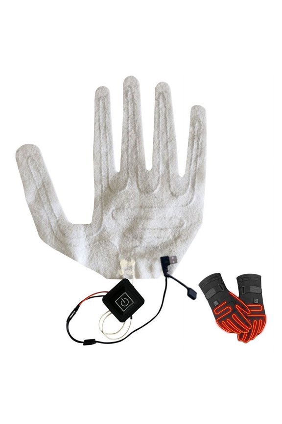 USB Heated Gloves Winter Warm Five-Finger Gloves Heating Pad Electric Heating