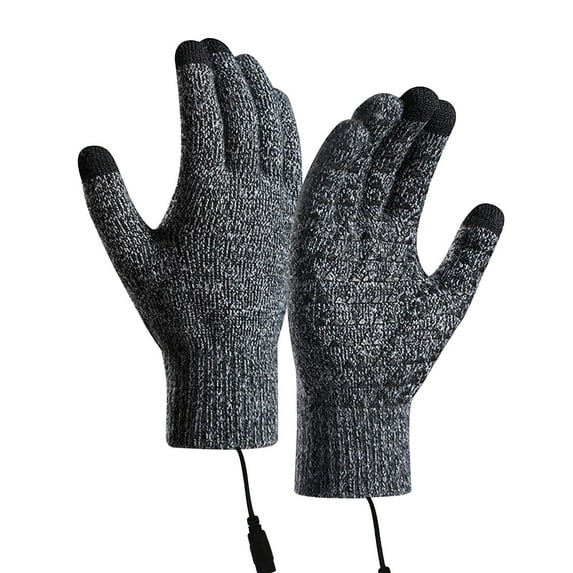 USB Heated Gloves Winter Warm Heated Gloves, Hand Warmers Gloves for Men Women, Washable Knitting Gloves for Indoor Outdoor