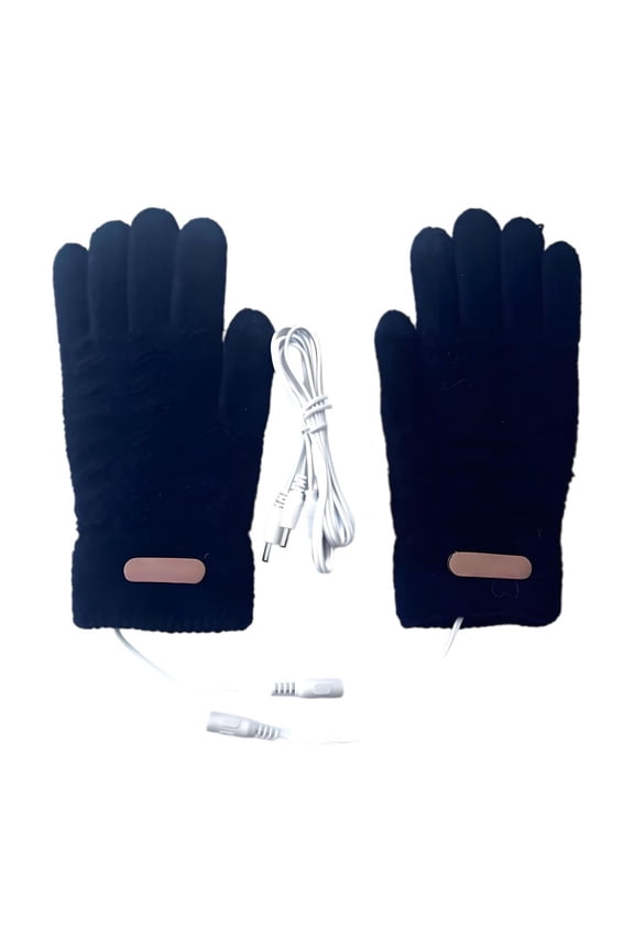 USB Heated Gloves for Men Women Hand Washable Knitting Full Finger Hand Warmers Winter Warm Unisex Gloves Knit Mittens