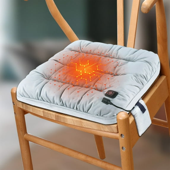 USB Heated Graphene Seat Cushion, Office Chair and Home Seat Warmer, Fast Heating Pad, Adjustable Temperature, Portable, Soft Polyester Material for Long Sitting
