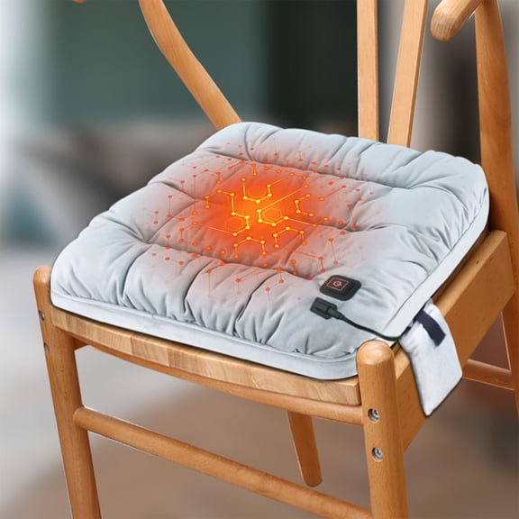 USB Heated Graphene Seat Cushion, Office Chair and Home Seat Warmer, Fast Heating Pad, Adjustable Temperature, Portable, Soft Polyester Material for Long Sitting