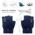 thumbnail image 1 of USB Heated Half Finger Gloves Under $5! Kadlawus USB Winter Half Finger Gloves, Electric Heated Knit Gloves for Men Women, Windproof Cold Warm Heating Gloves, Touchscreen Convertible Gloves, 1 of 5