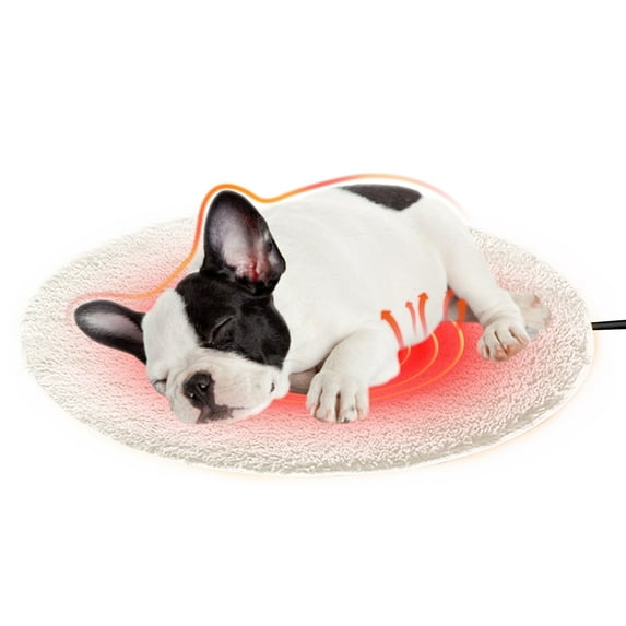 USB Heated Pet Mat, Constant Temperature Electric Cat Dog Heating Pad 28°C / 82°F - Plush Warming Pad for Small Animals, Indoor Use in Winter & Cool Seasons