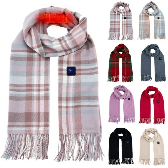 USB Heated Scarf For Men Women Electric Soft Winter Neck Warmer