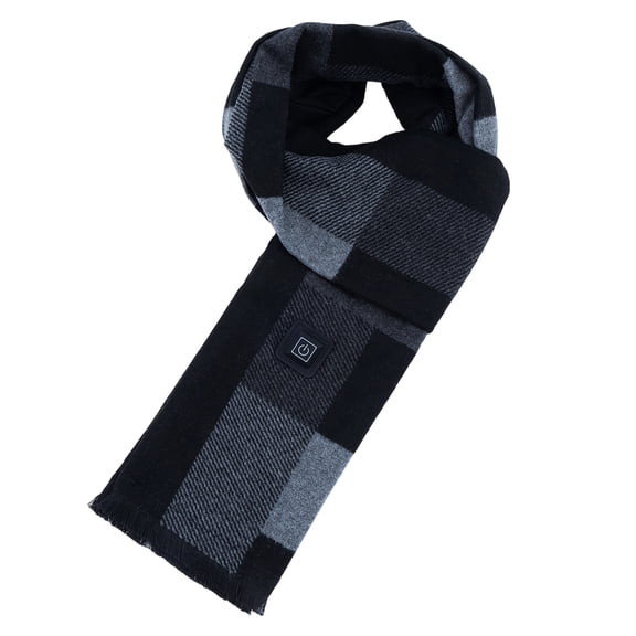 USB Heated Scarf Wrap with 3 Heat Settings, Rechargeable Neck Warmer Heating Pad for Men Women, Portable Electric Heating Scarf for Outdoor, Skiing, Office, and Winter Travel