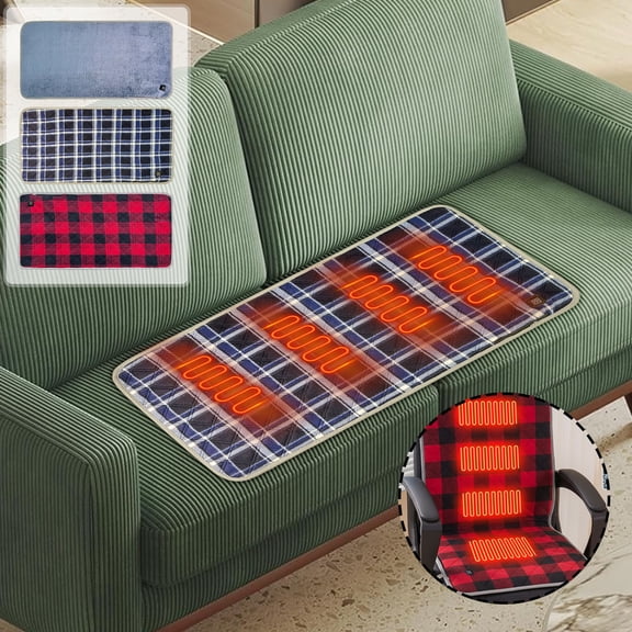 USB Heated Seat Cushion Pad with Fast Heating, Portable Electric Blanket for Office, Car & Outdoor Camping