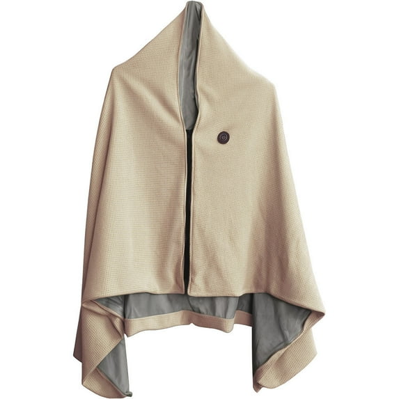 USB Heated Shawl Wearable Blanket with 3 Heat Settings, Fast Heating Portable Electric Wrap for Office, Travel, Camping, Outdoor Use, Machine Washable Soft Flannel