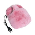 thumbnail image 1 of USB Heated Slippers Foot Warmer Shoes Charger Electric Heating Shoes Winter Warm Plush Slippers for Women Men (Pink), 1 of 1