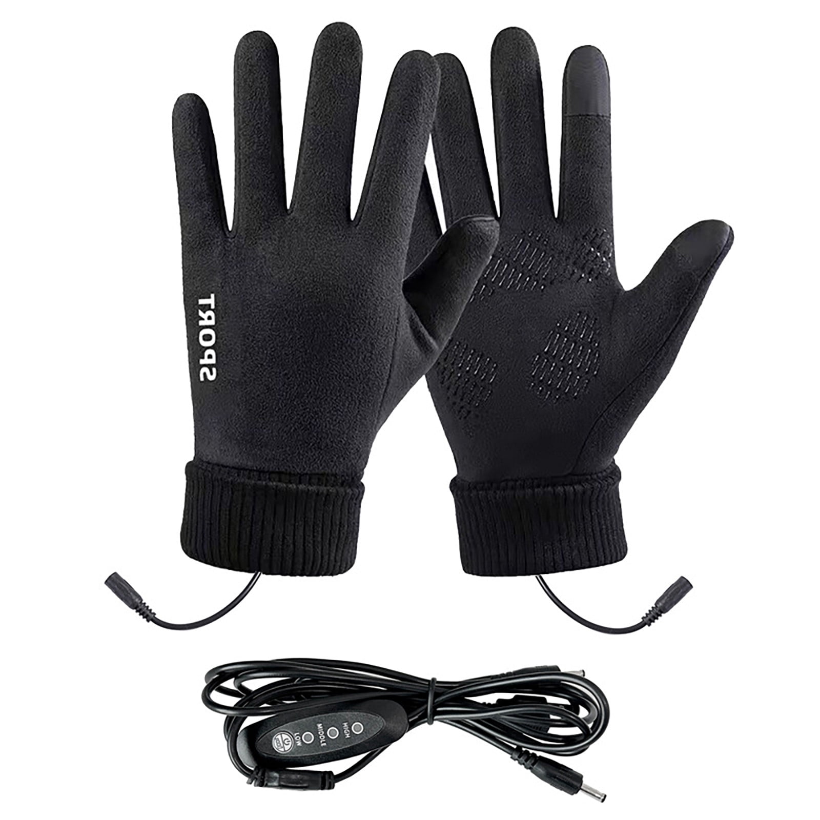 USB Heated Temperature Control Gloves, Winter Warm Touchscreen Gloves ...