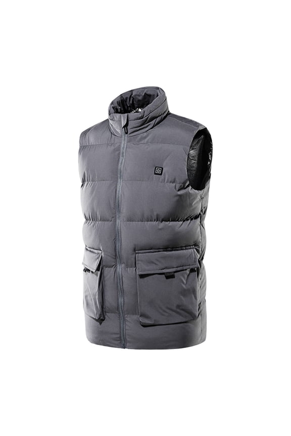 USB Heated Vest for Men and Women, Infrared Carbon Fiber Heating, Washable, 3 Temperature Settings, Lightweight Outdoor Jacket, Rechargeable Power Bank Compatible