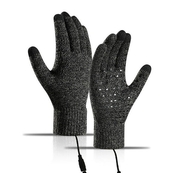 USB Heating Gloves, Winter Warm Gloves, Rechargeable Heated Gloves for Cold Weather, Electric Winter Gloves for Outdoor, Touchscreen Gloves for Men & Women