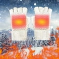 thumbnail image 1 of USB Heating Knitted Gloves, Winter Hand Protection, Warm Fingerless Gloves for Cold Weather, USB-Powered Heated Gloves for Outdoor Activities, 1 of 5
