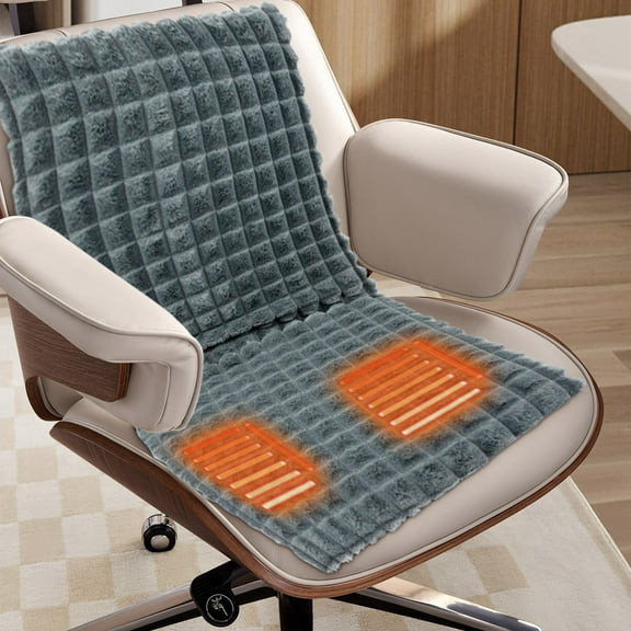 USB Heating Seat Cushion Heated Chair Pad Office Car Warmer Portable Electric Winter Pad Adjustable Temperature 12V USB Plug(A)