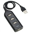 thumbnail image 1 of 4-Port USB Hub Adapter for Laptop Receiver Computer Accessories Black, 1 of 6