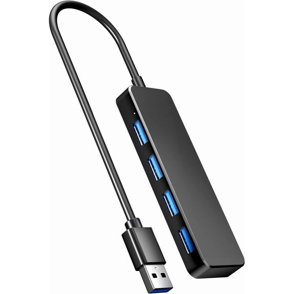 USB Hub 3.0, 4-Port USB 3.0 Hub Multi USB Port Expander for Laptop, Xbox, Flash Drive, Mobile HD, Console, Printer, Camera, Keyborad, Mouse