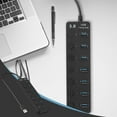 USB Hub 3.0 High Speed 4/7 Port Hub Splitter With ON/OFF Power Adapter ...