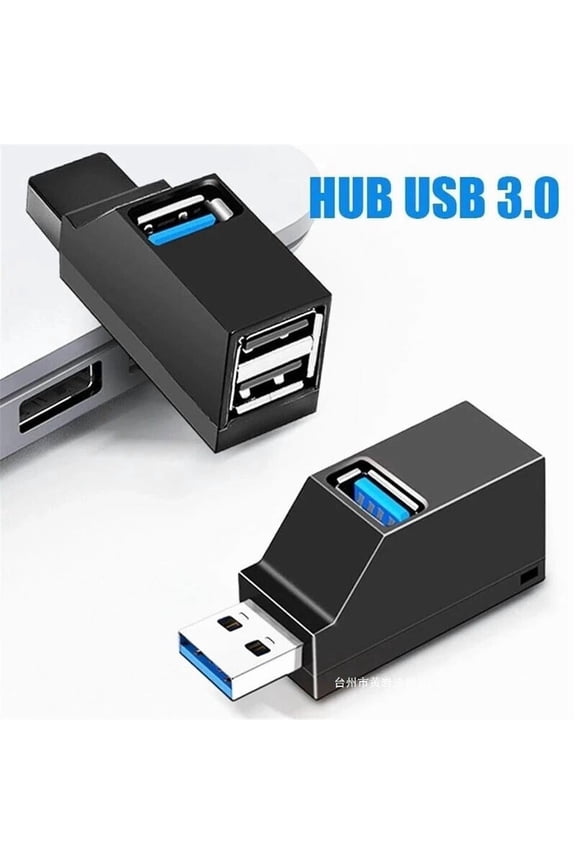 USB Hub,3 Port High USB 3.0 Speed Splitter Plug and Play Bus Powered for MacBook, Mac Pro/Mini,iMac, Surface Pro,XPS,Notebook PC,USB Flash Drives,Mobile HDD, and More (BLACK1)