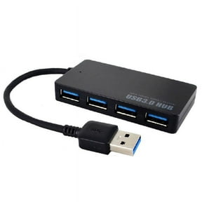 USB Hub 4 Ports, 4-Port USB 3.0 Portable Compact Hub with 5Gbps Data Transfer, USB Extender Adapter for PC and Laptop, High-Speed Data Transfer Windows XP, Windows 7, and Windows 10 or above