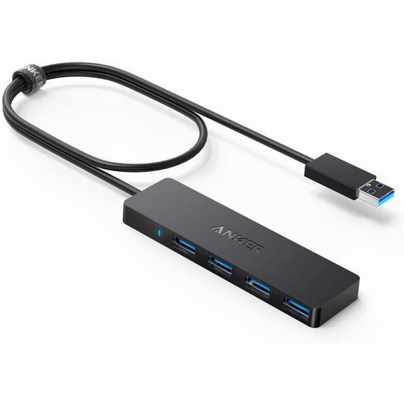 USB Hub 4 Ports, Multiple 3.0 Hub, Splitter for Laptop, Extender A Port PC, Desktop and More [Charging Not Supported](2ft USB-A)